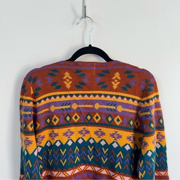 Savanna Jane Aztec Open Front Cardigan - Picture 9 of 12